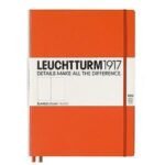 Тефтер А4+ Leuchtturm1917 Notebook Master Slim Orange, твърда корица, бели страници
