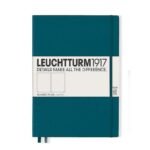 Тефтер А4+ Leuchtturm1917 Notebook Master Slim Pacific Green, твърда корица, бели страници