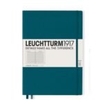 Тефтер А4+ Leuchtturm1917 Notebook Master Slim Pacific Green, твърда корица, на редове