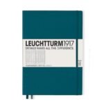 Тефтер А4+ Leuchtturm1917 Notebook Master Slim Pacific Green, твърда корица, на точки