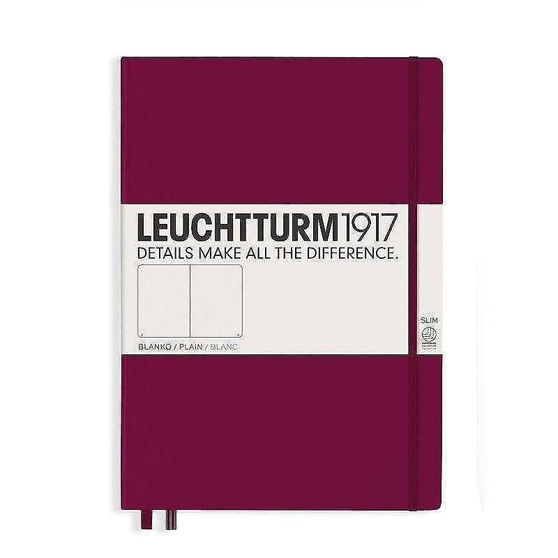 tefter-a4-leuchtturm1917-notebook-master-slim-port-red-tvarda-korica-beli-stranici-664dfa5a74526 Тефтер А4+ Leuchtturm1917 Notebook Master Slim Port Red, твърда корица, бели страници - Image 1