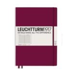Тефтер А4+ Leuchtturm1917 Notebook Master Slim Port Red, твърда корица, на редове