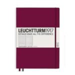 Тефтер А4+ Leuchtturm1917 Notebook Master Slim Port Red, твърда корица, на точки