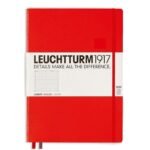 Тефтер А4+ Leuchtturm1917 Notebook Master Slim Red, твърда корица, на редове