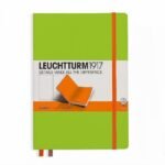 Тефтер А5 Leuchtturm1917 BiColore Edition Lime-Orange, твърди корици, бели страници