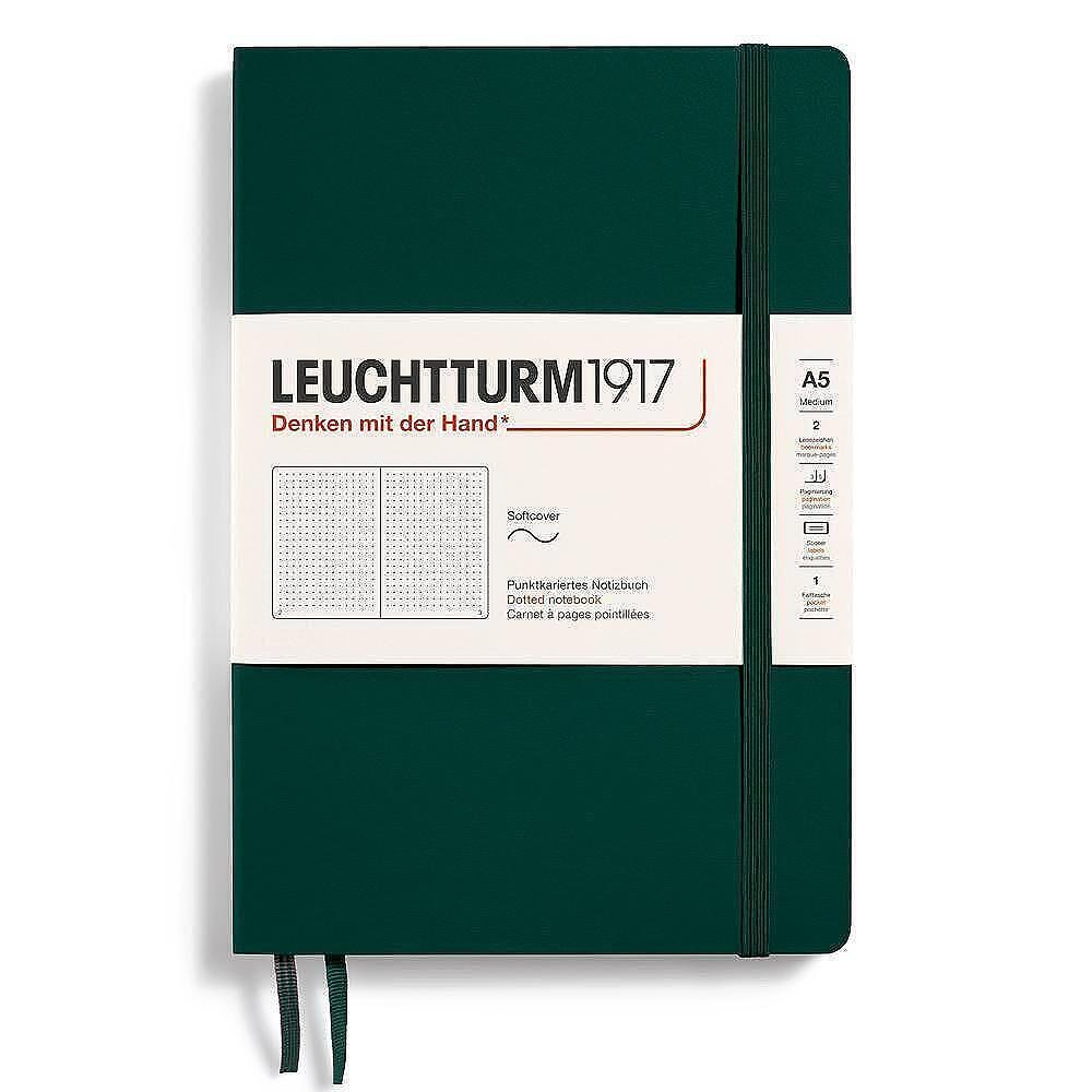 tefter-a5-leuchtturm1917-natural-colors-collection-forest-green-meka-korica-na-tocki-664ddf19c7c13 Тефтер A5 Leuchtturm1917 Natural Colors Collection - Forest Green, мека корица, на точки - Image 1