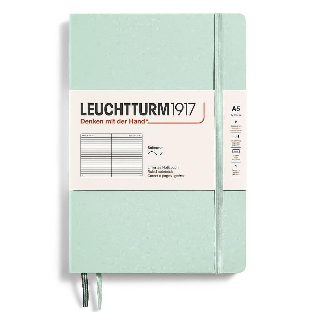tefter-a5-leuchtturm1917-natural-colors-collection-mint-green-meka-korica-tocki-image_64ca418fdfeee Тефтер A5 Leuchtturm1917 Natural Colors Collection - Mint Green, мека корица, на редове - Image 1