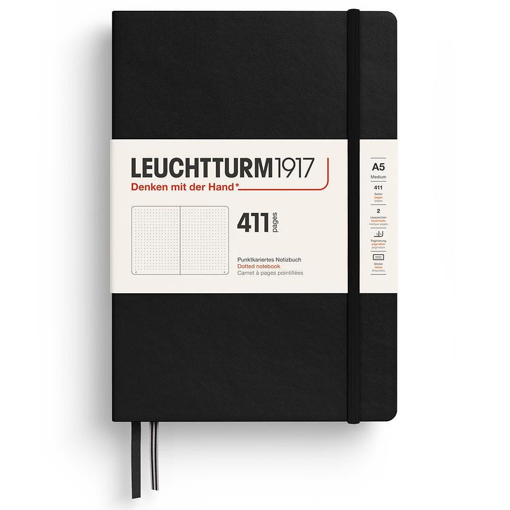 tefter-a5-leuchtturm1917-notebook-411-black-tvardi-korici-izcisteni-stranici-copy-67ebf8b709c80 Тефтер А5 Leuchtturm1917 Notebook 411 - Black, твърди корици, на точки - Image 1