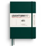 Тефтер А5 Leuchtturm1917 Notebook 411 - Forest Green, твърди корици, изчистени страници