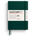 Тефтер А5 Leuchtturm1917 Notebook 411 - Forest Green, твърди корици, на редове