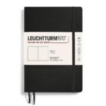 Тефтер A5 Leuchtturm1917 Notebook Classic Black, мека корица, бели страници