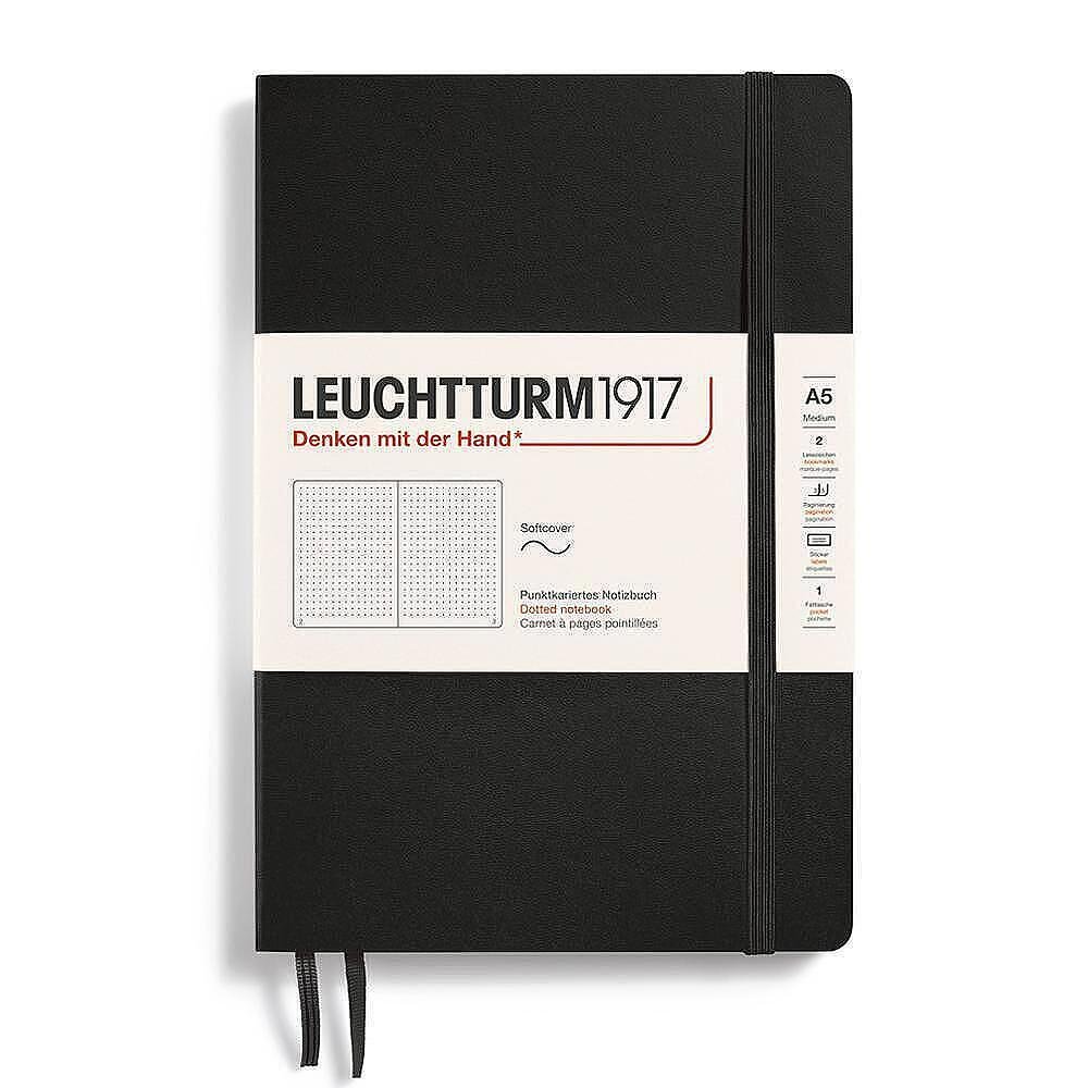tefter-a5-leuchtturm1917-notebook-classic-black-meka-korica-na-tocki-664dce941e869 Тефтер A5 Leuchtturm1917 Notebook Classic Black, мека корица, на точки - Image 1