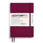 Тефтер A5 Leuchtturm1917 Notebook Classic Port Red, мека корица, на точки