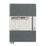 Тефтер А5 Leuchtturm1917 Notebook Medium Anthracite, твърди корици, бели страници