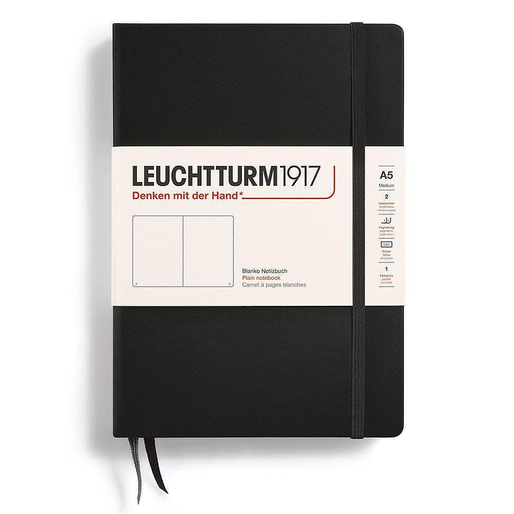 tefter-a5-leuchtturm1917-notebook-medium-black-tvardi-korici-beli-stranici-665438c28927d Тефтер А5 Leuchtturm1917 Notebook Medium Black, твърди корици, бели страници - Image 1