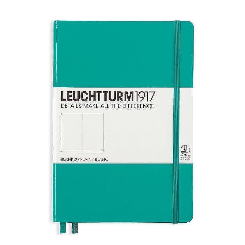 tefter-a5-leuchtturm1917-notebook-medium-emerald-tvardi-korici-beli-stranici-664efe725329e Тефтер А5 Leuchtturm1917 Notebook Medium Emerald, твърди корици, бели страници - Image 1