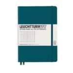 Тефтер А5 Leuchtturm1917 Notebook Medium Pacific Green, твърди корици, на точки