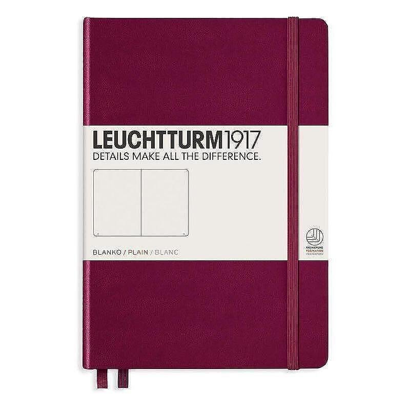 tefter-a5-leuchtturm1917-notebook-medium-port-red-tvardi-korici-beli-stranici-664ddcdbb5335 Тефтер А5 Leuchtturm1917 Notebook Medium Port Red, твърди корици, бели страници - Image 1