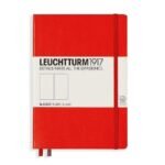 Тефтер А5 Leuchtturm1917 Notebook Medium Red, твърди корици, бели страници