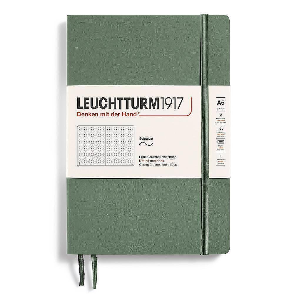 tefter-a5-leuchtturm1917-smooth-colors-collection-olive-meka-korica-na-tocki-664de8f273c2d Тефтер A5 Leuchtturm1917 Smooth Colors Collection - Olive, мека корица, на точки - Image 1