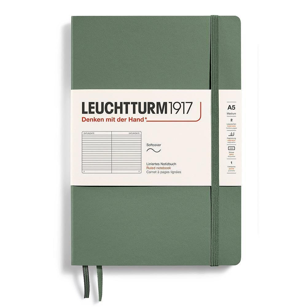 tefter-a5-leuchtturm1917-smooth-colors-collection-olive-meka-korica-tocki-image_64ca423826e9f Тефтер A5 Leuchtturm1917 Smooth Colors Collection - Olive, мека корица, на редове - Image 1