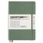 Тефтер А5 Leuchtturm1917 Smooth Colors Collection Olive, твърди корици, на точки
