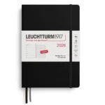 Тефтер А5 Leuchtturm1917 Weekly Planner & Notebook 2026, Black