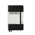Тефтер А6 Leuchtturm1917 Notebook Pocket Black, твърда корица, бели страници