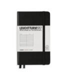 Тефтер А6 Leuchtturm1917 Notebook Pocket Black, твърда корица, на редове