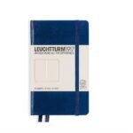 Тефтер А6 Leuchtturm1917 Notebook Pocket Navy, твърда корица, бели страници