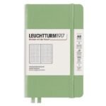 Тефтер А6 Leuchtturm1917 Notebook Pocket Sage, твърди корици, на точки