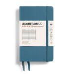 Тефтер А6 Leuchtturm1917 Notebook Rising Colors -  Stone Blue, твърда корица, на редове