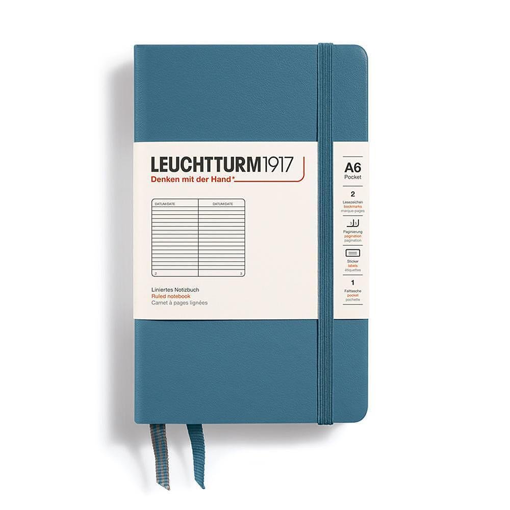 tefter-a6-leuchtturm1917-notebook-rising-colors-stone-blue-tvarda-korica-image_64ca40aa1318a Тефтер А6 Leuchtturm1917 Notebook Rising Colors - Stone Blue, твърда корица, на редове - Image 1