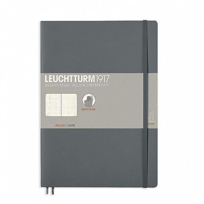 tefter-b5-leuchtturm1917-notebook-composition-anthracite-meka-korica-na-tocki-664eee542495f Тефтер B5 Leuchtturm1917 Notebook Composition Anthracite, мека корица, на точки - Image 1