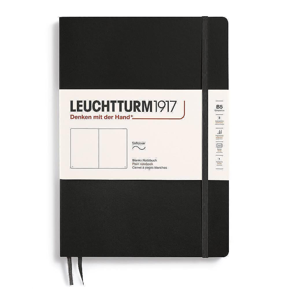 tefter-b5-leuchtturm1917-notebook-composition-black-meka-korica-beli-stranici-664f4482e0e98 Тефтер B5 Leuchtturm1917 Notebook Composition Black, мека корица, бели страници - Image 1