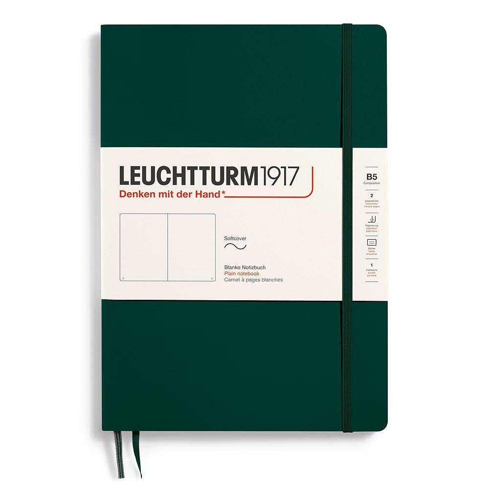 tefter-b5-leuchtturm1917-notebook-composition-forest-green-meka-korica-izcisteni-stranici-67ea43de1d0a0 Тефтер B5 Leuchtturm1917 Notebook Composition Forest Green, мека корица, изчистени страници - Image 1