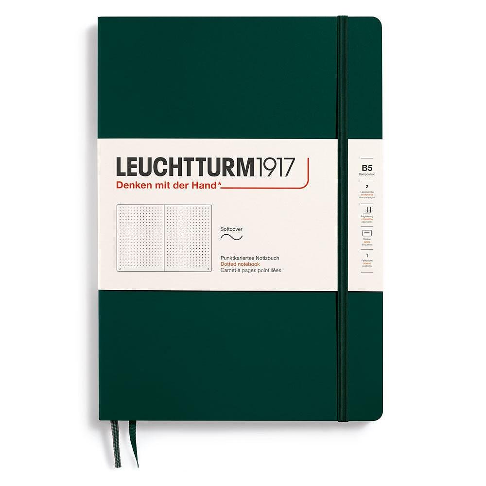 tefter-b5-leuchtturm1917-notebook-composition-forest-green-meka-korica-izcisteni-stranici-copy-67ea44227b36d Тефтер B5 Leuchtturm1917 Notebook Composition Forest Green, мека корица, на точки - Image 1