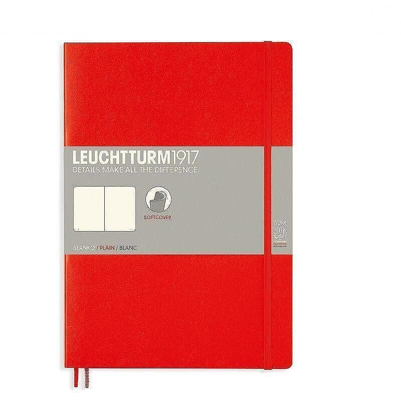 tefter-b5-leuchtturm1917-notebook-composition-red-meka-korica-beli-stranici-664f02c3124ad Тефтер B5 Leuchtturm1917 Notebook Composition Red, мека корица, бели страници - Image 1