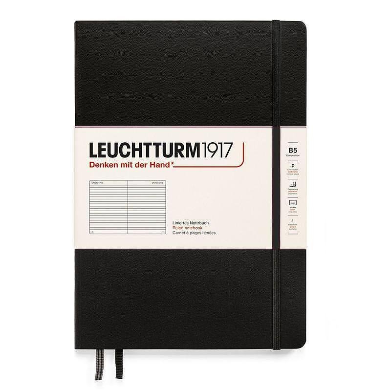 tefter-b5-leuchtturm1917-notebook-composition-tvardi-korici-black-redove-image_650028ae1ab9d Тефтер B5 Leuchtturm1917 Notebook Composition, твърди корици, черен, на редове - Image 1