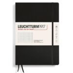 Тефтер B5 Leuchtturm1917 Notebook Composition, твърди корици, черен, на точки