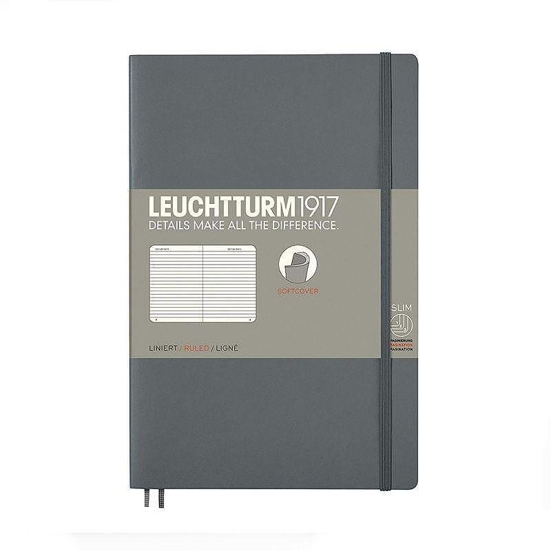tefter-b6-leuchtturm1917-notebook-paperback-anthracite-meka-korica-cisto-bala-image_64ca408fa36bd Тефтер B6+ Leuchtturm1917 Notebook Paperback Anthracite, мека корица, на редове - Image 1