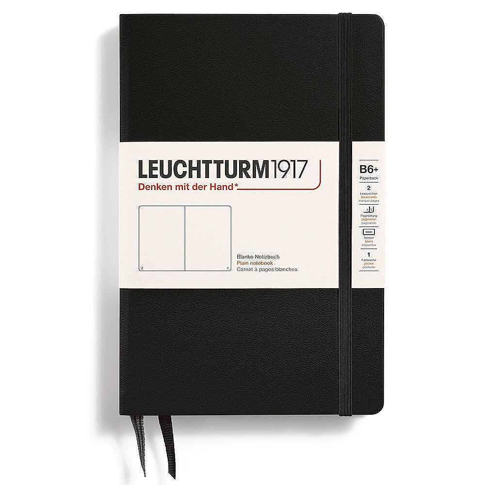 tefter-b6-leuchtturm1917-notebook-paperback-black-tvardi-korici-cisti-stranici-664d9db67c998 Тефтер B6+ Leuchtturm1917 Notebook Paperback Black, твърди корици, чисти страници - Image 1