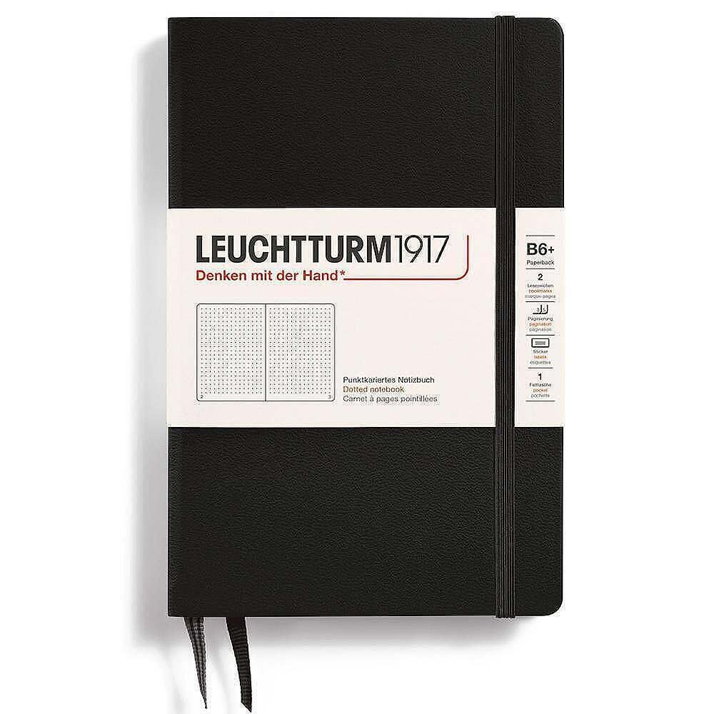 tefter-b6-leuchtturm1917-notebook-paperback-black-tvardi-korici-na-tocki-664d97df3ca2b Тефтер B6+ Leuchtturm1917 Notebook Paperback Black, твърди корици, на точки - Image 1