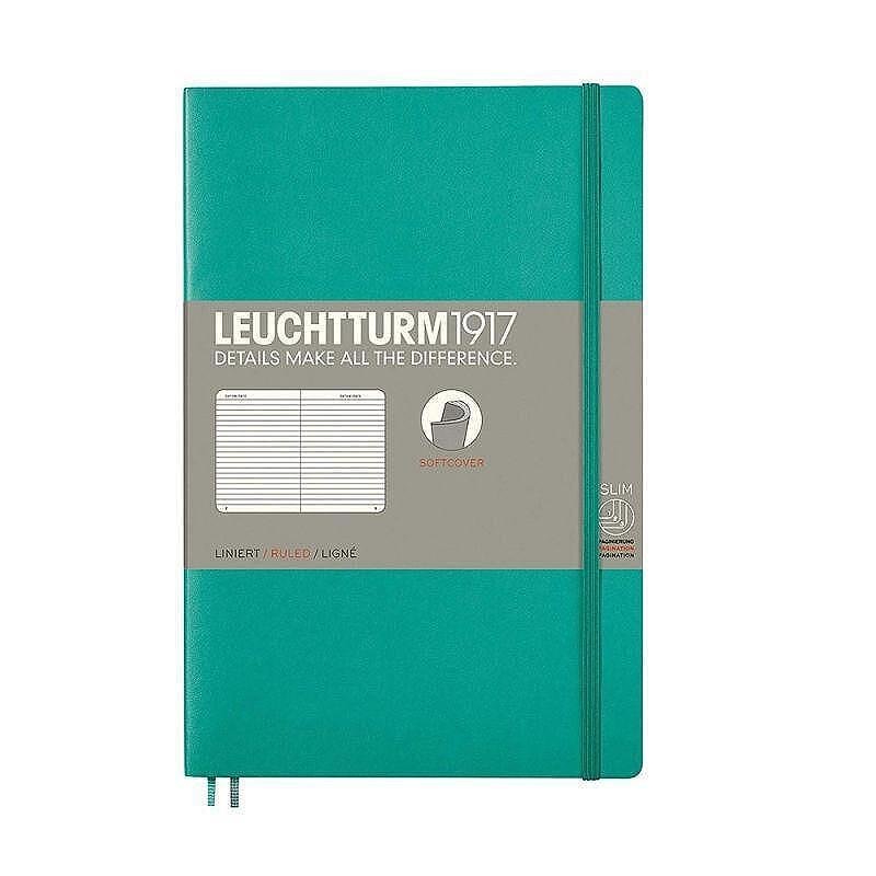 tefter-b6-leuchtturm1917-notebook-paperback-emerald-meka-korica-tocki-651e90f2146cf Тефтер B6+ Leuchtturm1917 Notebook Paperback Emerald, мека корица, на редове - Image 1