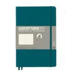 Тефтер B6+ Leuchtturm1917 Notebook Paperback Pacific Green, мека корица, на точки