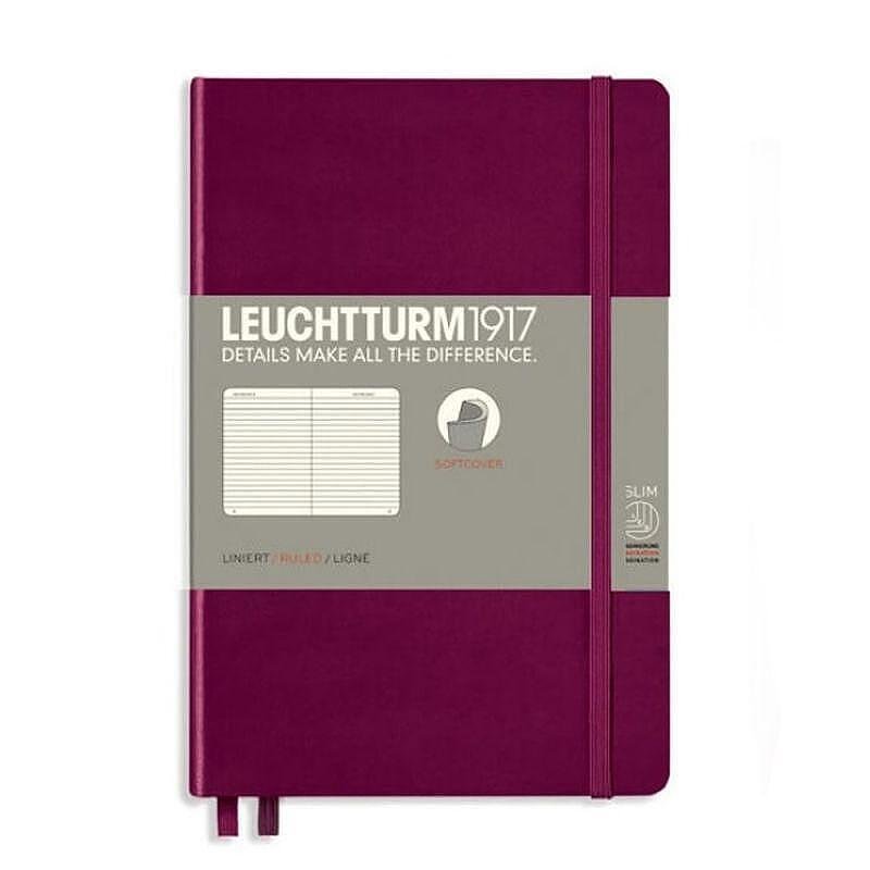 tefter-b6-leuchtturm1917-notebook-paperback-port-red-meka-korica-cisto-bala-651d2d099ad48 Тефтер B6+ Leuchtturm1917 Notebook Paperback Port Red, мека корица, на редове - Image 1