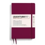 Тефтер B6+ Leuchtturm1917 Notebook Paperback Port Red, твърди корици, на редове