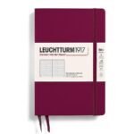 Тефтер B6+ Leuchtturm1917 Notebook Paperback Port Red, твърди корици, на точки