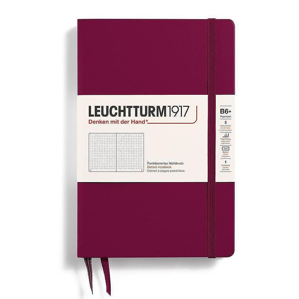 tefter-b6-leuchtturm1917-notebook-paperback-port-red-tvardi-korici-na-tocki-664daac5cfeca Тефтер B6+ Leuchtturm1917 Notebook Paperback Port Red, твърди корици, на точки - Image 1