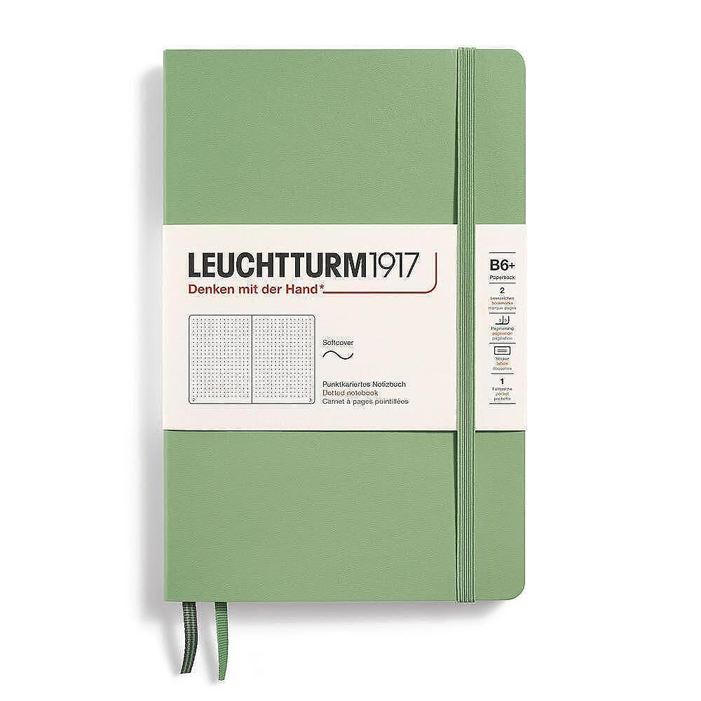 tefter-b6-leuchtturm1917-notebook-paperback-sage-meki-korici-na-tocki-664f00a726ca8 Тефтер B6+ Leuchtturm1917 Notebook Paperback Sage, меки корици, на точки - Image 1